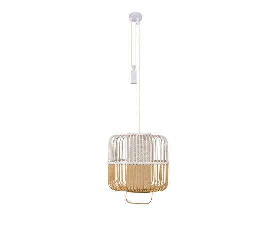 Bamboo-Square | Pendant Lamp | Square M White | Lámparas de suspensión | Forestier