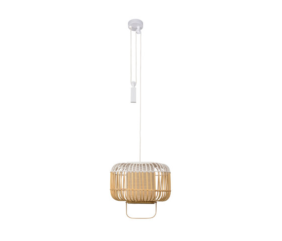 Bamboo-Square | Pendant Lamp | Square S White | Suspended lights | Forestier