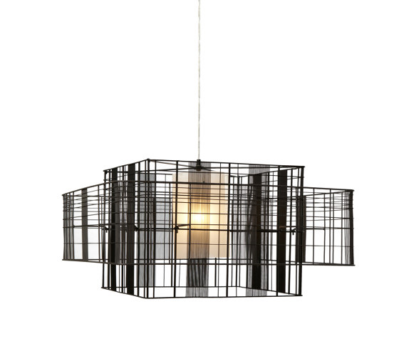 Mesh Cubic | Pendant Lamp | L Black/Grey by Forestier | Suspended lights