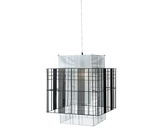 Mesh Cubic | Pendant Lamp | M White/Black by Forestier | Suspended lights