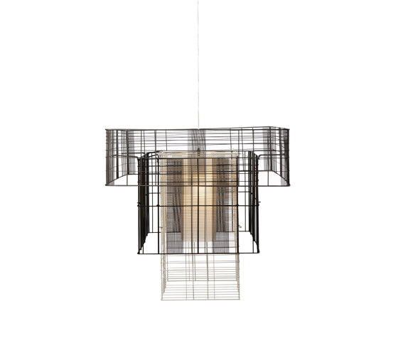 Mesh Cubic | Pendant Lamp | XL Black/Grey | Lampade sospensione | Forestier