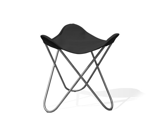 Ottoman for Hardoy Butterfly Chair OUTDOOR Batyline anthracite | Taburetes | Weinbaums