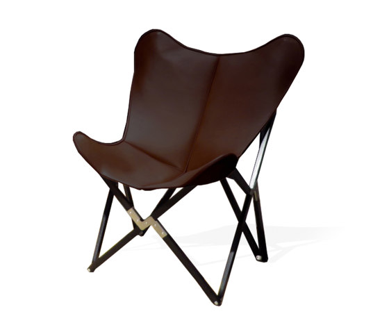 Fenby Tripolina Chair GRAND COMFORT leather coffee brown | Poltrone | Weinbaums