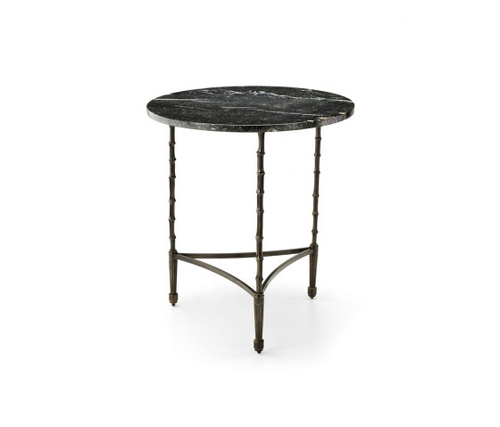 Bamboo | Tavolino gambe bambu e piano in marmo | Tavolini alti | Bronzetto
