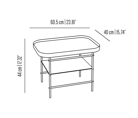 Blossom Float | Coffee table rectangular top support | Mesas de centro | Bronzetto