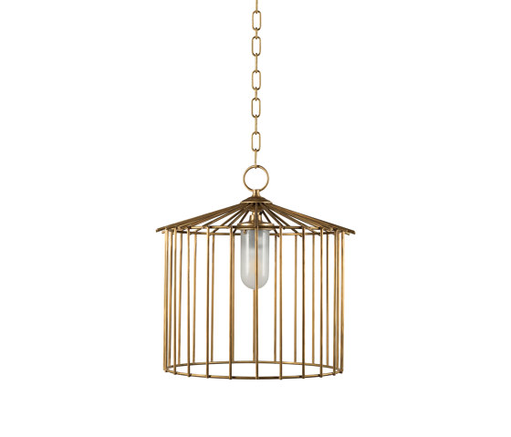 Cage | Chain outdoor chandelier small | Suspensions d'extérieur | Bronzetto