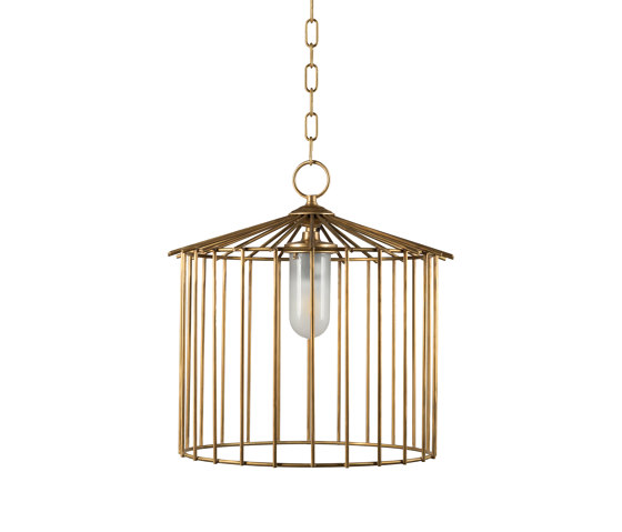 Cage | Chain outdoor chandelier medium | Outdoor pendant lights | Bronzetto