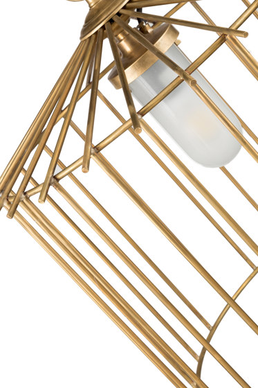 Cage | Chain outdoor chandelier medium | Lámparas exteriores de suspensión | Bronzetto