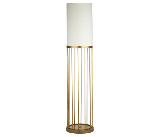 Cage | Round floor lamp with linear design | Free-standing lights | Bronzetto