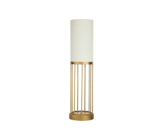 Cage | Round table lamp with linear design | Table lights | Bronzetto