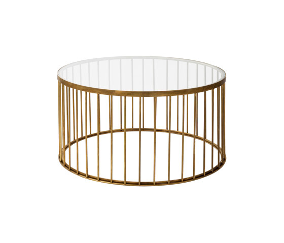 Cage | Round coffee table with linear design | Couchtische | Bronzetto