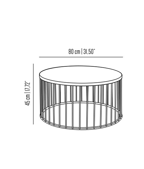 Cage | Round coffee table with linear design | Couchtische | Bronzetto