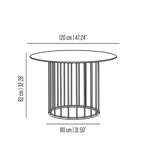 Cage | Round coffee table with transparent glass support | Stehtische | Bronzetto