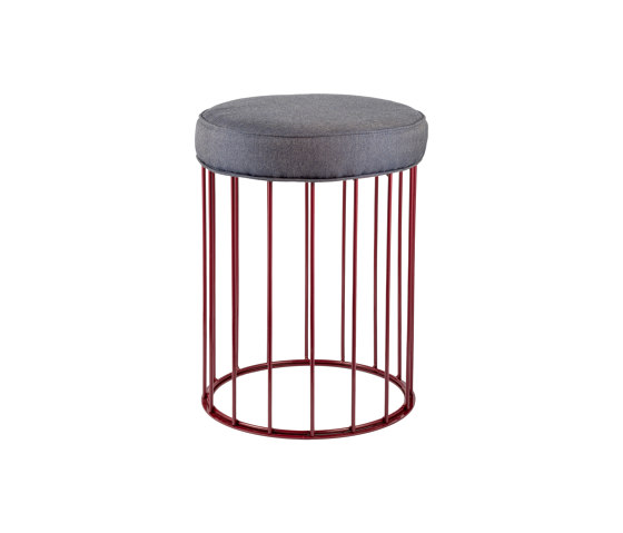 Cage | Panchetto in ottone con seduta in juta o stoffa | Sgabelli | Bronzetto