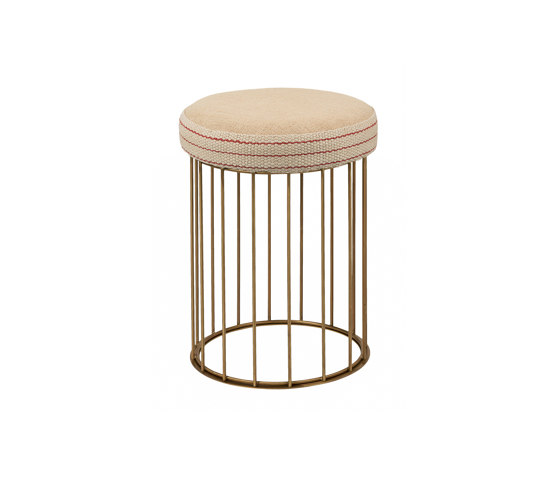 Cage | Juta or fabric seat bench | Taburetes | Bronzetto