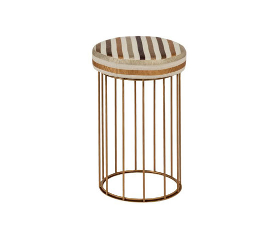 Cage | Juta or fabric seat bench | Chaises de comptoir | Bronzetto