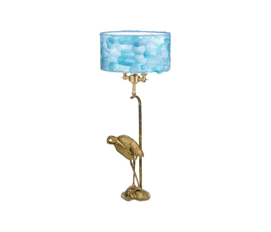 Fauna | Heron light blue table lamp | Table lights | Bronzetto