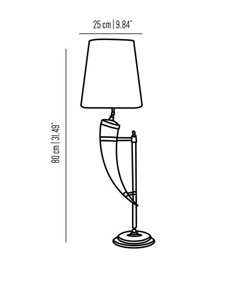 Horn | Horn table lamp | Tischleuchten | Bronzetto