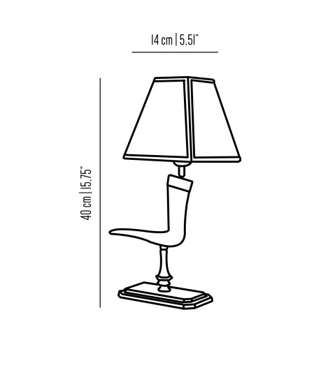Horn | Curved horn table lamp | Tischleuchten | Bronzetto