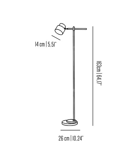 Satellite | Industrial-chic Floor lamp hight 163 cm | Standleuchten | Bronzetto
