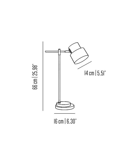 Satellite | Industrial-chic medium table lamp | Tischleuchten | Bronzetto