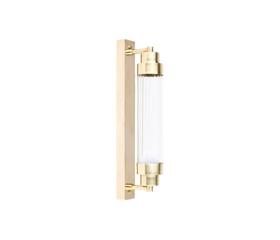 Novecento | Cilindric on rectangular plate wall light small | Appliques murales | Bronzetto