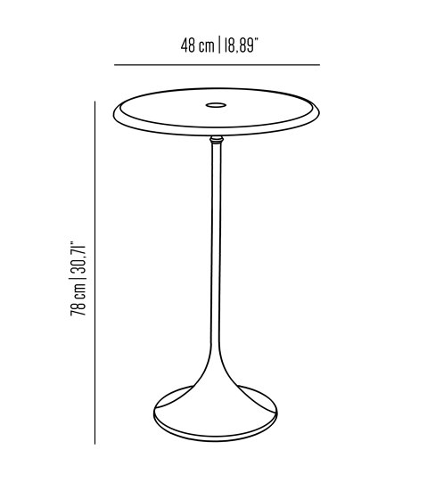Novecento | Round marble bar table | Bistrotische | Bronzetto