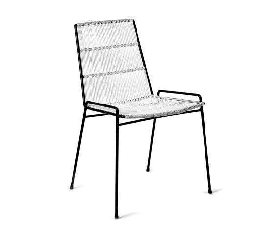 Abaco Chair Frame Black + Seat White | Sillas | Serax