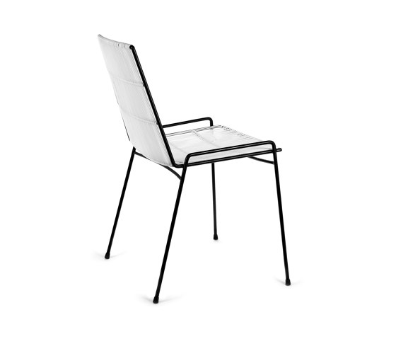 Abaco Chair Frame Black + Seat White | Sedie | Serax