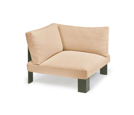Interior Design by Bea Mombaers Bench Corner Seat Apricot | Modular seating elements | Serax