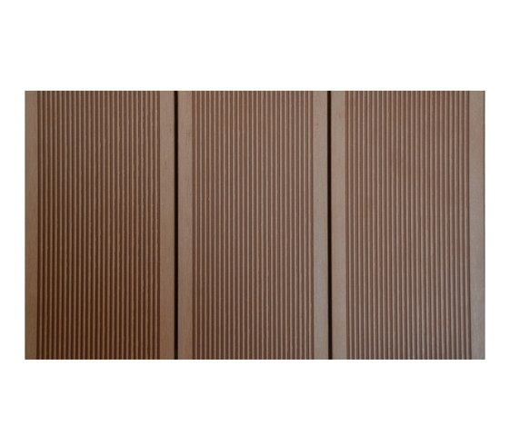 Ecolegno decking - colour champagne -  small groove | Wood flooring | Saimex