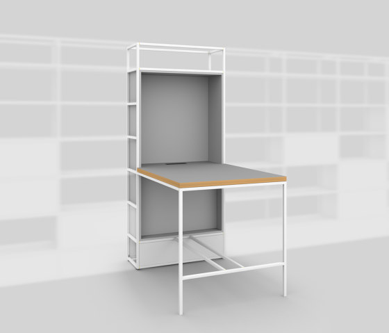 Module F – Small desk 400 | Estantería | Artis Space Systems GmbH