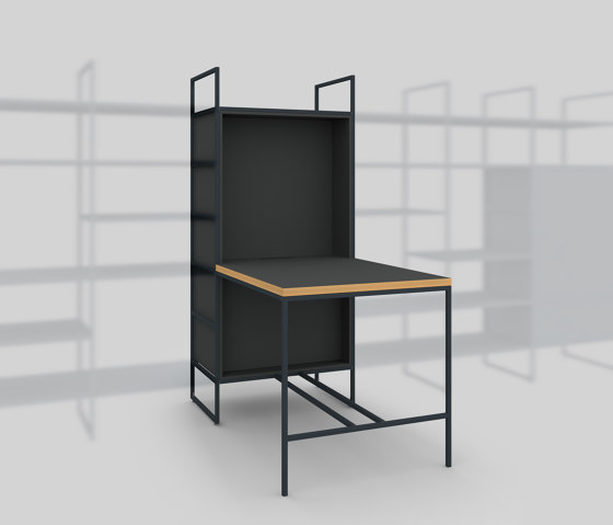 Module F – Small desk 650 | Shelving | Artis Space Systems GmbH