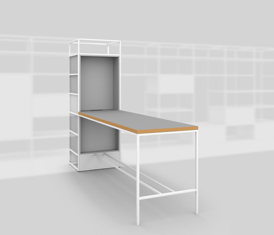 Module G – Large desk 650 | Shelving | Artis Space Systems GmbH