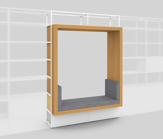 Module H – Seating recess 400 | Shelving | Artis Space Systems GmbH