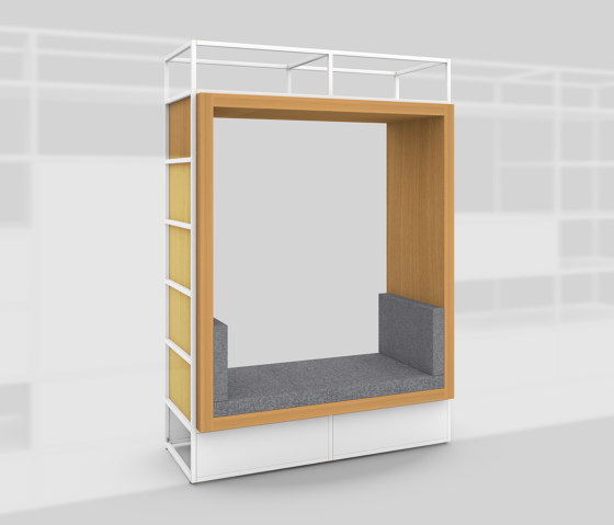 Module H – Seating recess 650 | Shelving | Artis Space Systems GmbH
