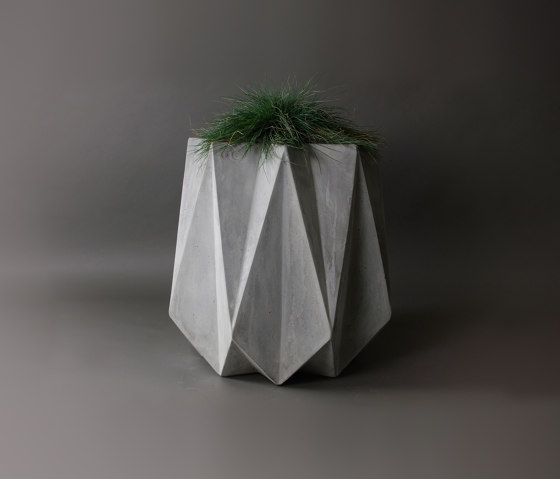Kronen 65 Flower Pot, Grey Concrete |  | Adam Christopher Design