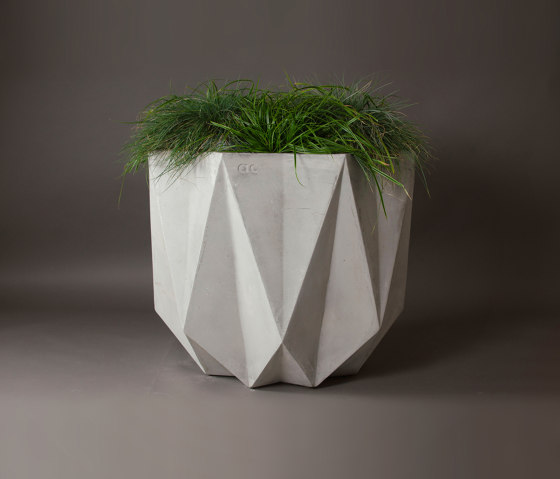 Prisme Planter, Grey Concrete |  | Adam Christopher Design