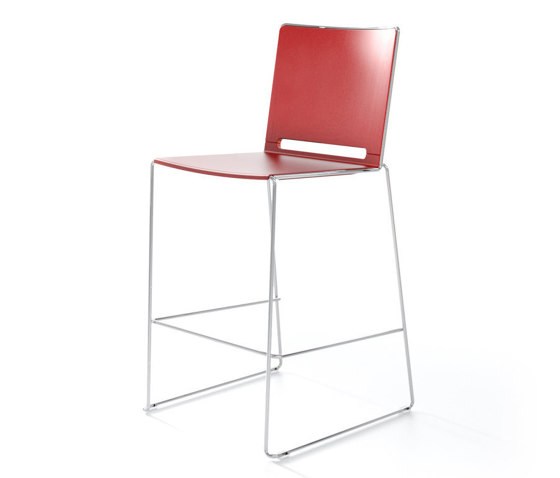 Multi S barstool with footrest, stackable | Sgabelli bancone | Ibebi