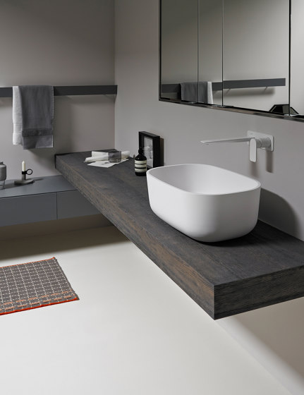 Fontain Solidsurface top mounted or under-mount washbasin H22 | Wash basins | Inbani