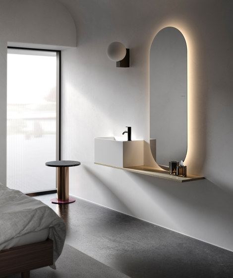 Norm Shelf with Mirror | Bath shelving | Inbani