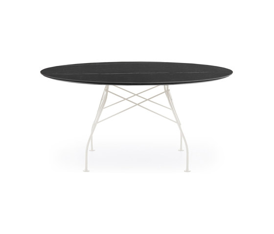 GLOSSY XXL BLACK MARBLE STRUCTURE: WHITE STEEL | Tavoli pranzo | Kartell