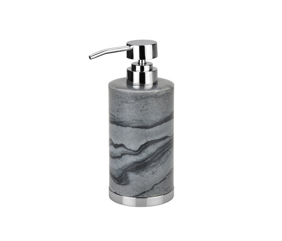 Bathroom Sets | Grey Mar/Chr. Soap Disp Ø7X18cm | Soap dispensers | Andrea House