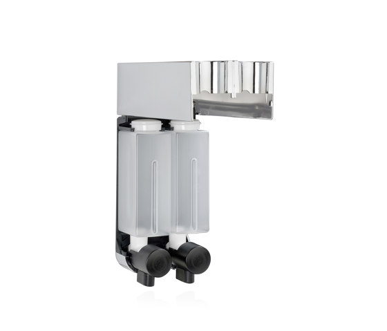 Dispensers | Dispenser Parete Dopp. Crom10X6. 5X21. 5 | Portasapone liquido | Andrea House