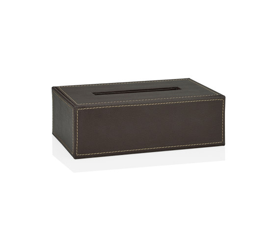 Tissue Boxes | Brown Leather Eff. Tissue Holder | Papiertuchspender | Andrea House