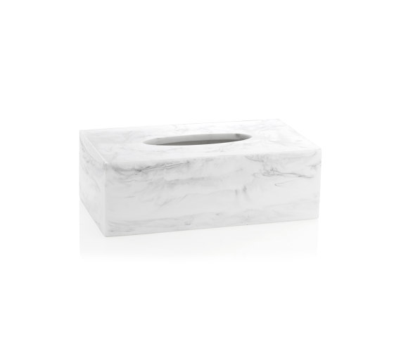 Tissue Boxes | Wh. Marble Eff. Tissue H. 24X13X8 | Papiertuchspender | Andrea House