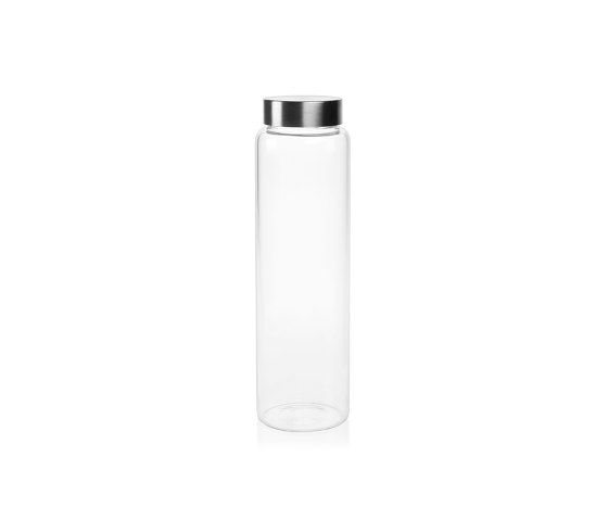 Bottles | Glass Bottle S/S Lid Ø7,5X26,5/1L | Dinnerware | Andrea House