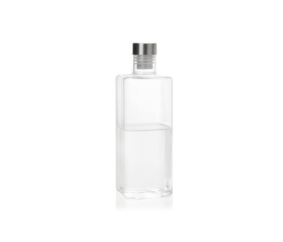 Bottles | Square Glass Bottle 8X8X24cm/1L. | Geschirr | Andrea House
