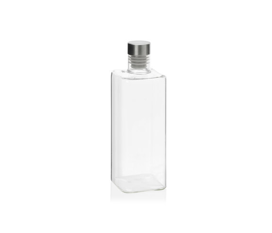 Bottles | Square Glass Bottle 8X8X24cm/1L. | Dinnerware | Andrea House