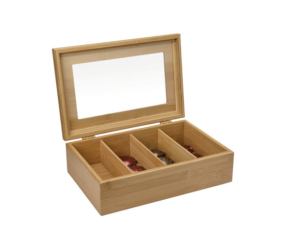 Tea and Coffee Boxes | Bamboo Coffee Capsule Box 30X20X9cm | Storage boxes | Andrea House